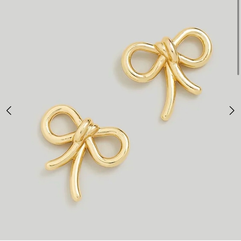 Madewell Brass Bow Statement Earrings